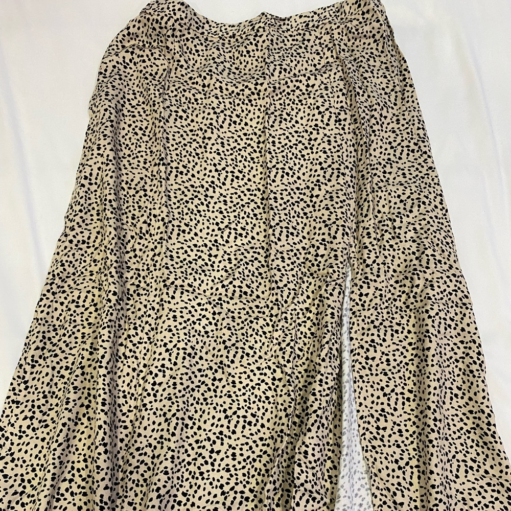 Animal print maxi skirt